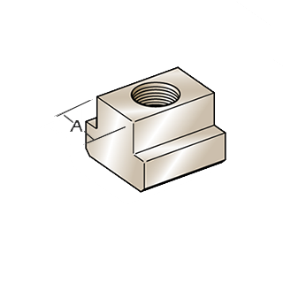 Nutenstein zum Werkstückanschlag mit M8 Befestigungsgewinde.<br />
T-Nutensteine nach DIN508 ( Mutter für T-Nuten ), vergütet, nach Festigkeitsklasse 10. Volle Belastung der MUTTER für T-Nuten kann erreicht werden, wenn die gesamte Gewindelänge des T-Nutensteines genutzt wird.