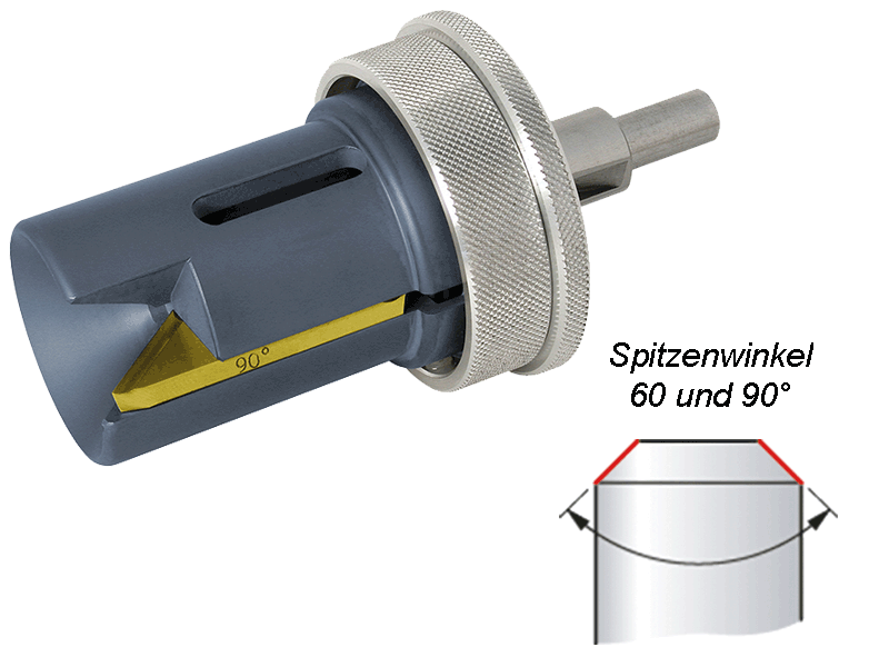 Rohrentgrater, Außen Rohre, Rundmaterial entgraten, die Kanten brechen. Kopal Rohrentgrater entgratten Rohre, Stangen oder Rundmaterialien präzise und effizient. Die Rohrentgrater, Entgratwerkzeuge sind darauf ausgelegt, Rohrenden am Umfang anzufasen und zu entgraten. Diese Vorbereitung ist essenziell für die Weiterverarbeitung und sorgt für saubere und gleichmäßige Kanten. KOPAL Aussen-Fasenfräsen. Rohrenden, Stangen und Rundmaterial anfasen. Rohren, Stangen oder Rundmaterial mit Kopal Rohrentgrater. Rohrenden am Umfang anfasen, entgraten. Rundmaterialien, Rohrenden zur Weiterbearbeitung vorbereiten. Die Entgratwerkzeuge mit einstellbaren Tiefenanschlag produzieren Wiederholgenau Kanten, Fasen mit vielfältigen Spitzenwinkel bzw. Spanwinkel für eine Vielzahl von Materialien. Außen Fasenfräsen, Rundmaterial, Polygonale Außenkanten fasen, entgraten. Aussen am Umfang Rohre, Stangen, Polygonale Bohrungen Aussenfasen mittels des Aussen-Führungskegels, der eine konzentrische Fase gewährt. Symmetrische Aussenfasen mit optimalen Standzeiten auch bei unterbrochenen Schnitten. Die einstellbare Fasentiefe ist reproduzierbar.